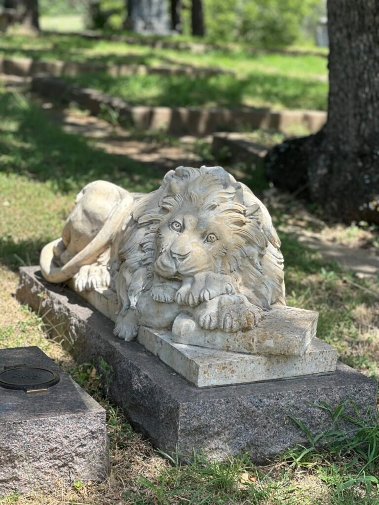 Historic monument at Oakwood Cemetery in Fort Worth
